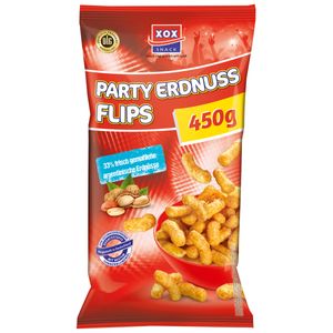 XOX Party Flips Peanut Style chrupiąca przekąska ze słodkiej kukurydzy 450g