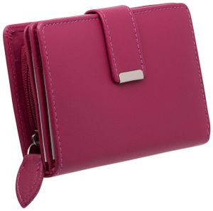 Damen Portemonnaie Leder Geldbörse RFID Money Maker Portemonee Geldbeutel Pink