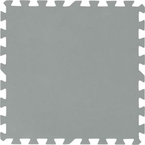 Bestway | Pool-Bodenschutzfliesen Set | XL-Pack 18 Stück á 50 x 50 cm | bis zu 4,5 m² | Grau | idealer Schutz für Pool & Rasen