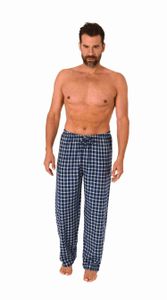 Herren Flanell Schlafanzug Pyjama Hose lang in Karo Optik aus Baumwolle - 222 122 15 870