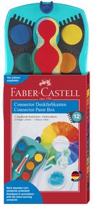 FABER-CASTELL Deckfarbkasten CONNECTOR 12 Farben türkis