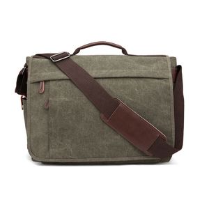 Businesstasche Aktentasche Männer Handtasche, Schultergurt, Bürotasche oder Schultasche, Umhängetasche (Farbe: Grün)