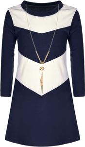 BEZLIT Schlichtes Mädchen Kleid mit Kette Navy 116