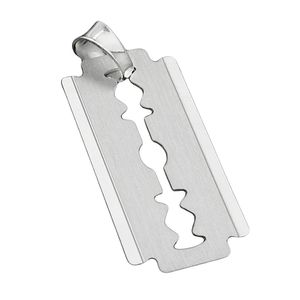 Prívesok 30x15mm žiletka matné lesklé striebro 925