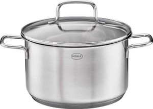 Rösle Kochtopf Basic Line Ø 20 cm Edelstahl, mit Glasdec