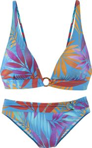 LASCANA Triangel-Bikini blau bedruckt Größe 42 C/D LASCANA Triangel-Bikini blau bedruckt Größe 42 C/D