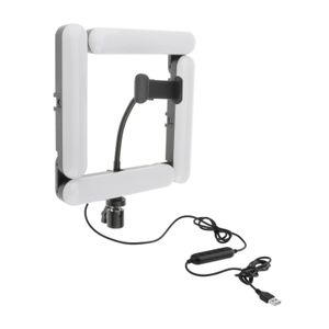 Selfie Ring Licht mit Telefon Halter, faltbare Make-Up Lichter Dehnbar Schreibtisch Füllen Licht für Indoor Outdoor Größe Quadrat