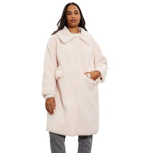 Dorothy Perkins - "Teddy" kabát s límcem pro ženy DP183 (M) (Pink)