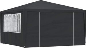 vidaXL Profi-Partyzelt mit Seitenwänden 4×4 m Anthrazit 90 g/m²