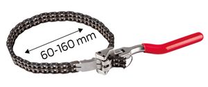 NEO TOOLS Kľúč na olejový filter reťaze Kľúč na olejový filter Ø 60-160 mm CrV oceľ