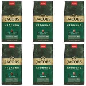 JACOBS Kaffeebohnen Krönung Aroma-Bohnen Classic 6 x 500g ganze Bohnen geröstet