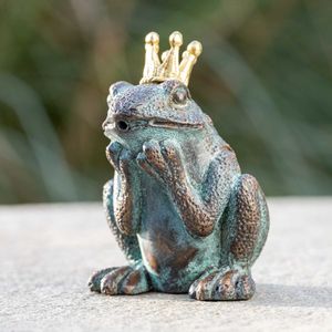 Bronze Figur Frosch wasserspeiend