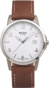 Boccia 3625-01 Herren-Armbanduhr, Titan-Gehäuse, Leder-Armband Boccia 3625-01 Herren-Armbanduhr, Titan-Gehäuse, Leder-Armband