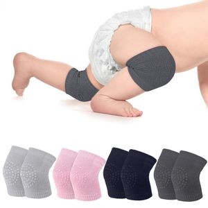 4 Paar Baby Krabbeln Knieschoner,Anti-Rutsch Elastische Baby Knieschützer mit Gummipunkte für 0-24 Monate Jungen und Mädchen
