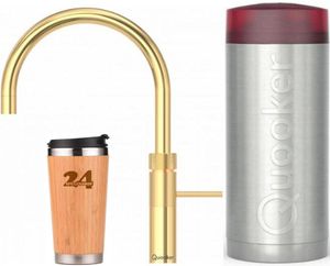 »QUOOKER FUSION Round COMBI B 24 Karat Gold Edition & 100°C Armatur (22FRGLD)« (2-St) Spültischmischer *Inklusive Thermobecher