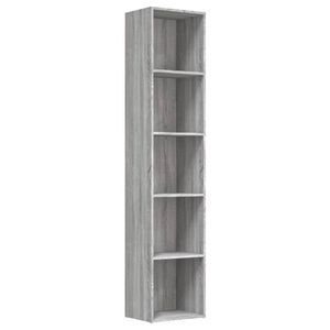 vidaXL Bücherregal Grau Sonoma 40x30x189 cm Holzwerkstoff