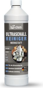 bio-chem Ultraschallreiniger Konzentrat Werkstatt 1L - Effektive Flüssigkeit für die Reinigung von Vergaser & Bauteilen im Ultraschallgerät oder Ultraschallbad - Für Aluminium & Metall geeignet