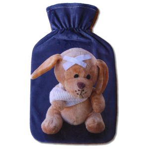 Wärmflaschenbezug 1L Heizkissen Wasserkissen, Auswahl: Teddybär, ohne Wärmflasche