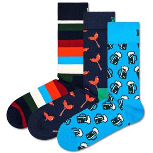 Happy Socks Uni Socken, 3er Pack - Special Geschenkbox, Farb-Mix Wurst And Beer 41-46