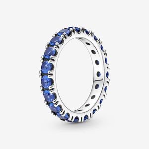 Pandora 190050C02 Eternity Ring Ladies Sparkling Series Blue Silver Velikost 60