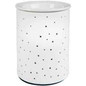 ONVAYA® Porcelánová vonná lampa DOTS | 1 kus | elektrická | biela | 15 cm | do zásuvky | so žiarovkou | aromalampa