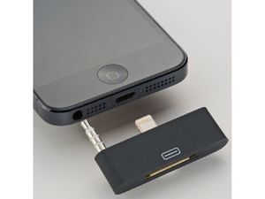Audio Musik Adapter 30-Pin auf 8-Pin Lightning für iPhone 5 SE 5s 5c schwarz