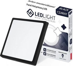 LEDLIGHT 2600 Stropné LED svietidlo 18 W, 1650lm, 3000K (teplá biela), 21 x 21 cm čierna LEDLIGHT 2600 Stropné LED svietidlo 18 W, 1650lm, 3000K (teplá biela), 21 x 21 cm čierna