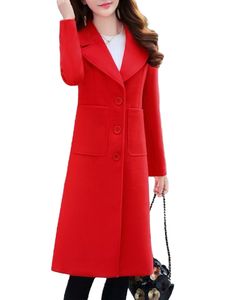 Frauen Anzug Langen Absatz Trenchcoat Tweed Jacke Mode Winter Beliebt Neko Mantel Flut