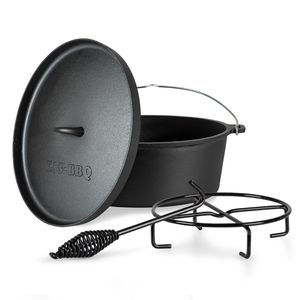 ToCi Dutch Oven Pre-fired, holandská rúra, BBQ, žíhaná liatina, zdvihák, 10,7 l