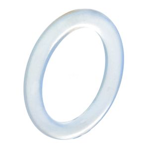 Ring aus Opalit-Mondstein 3mm schmal rund grau schlicht Fingerring Fingerschmuck,Innenumfang 61mm  Ø19.4mm
