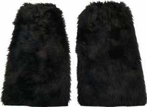 Plüsch Stulpe schwarz