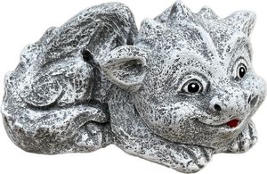 stoneandstyle Steinfigur Drache Enzo, frostfest, massiver Steinguss