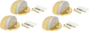 KOTARBAU® Sada 4 dverových zarážok na montáž na podlahu na obmedzenie pohybu dverí 45x25 mm mosadz