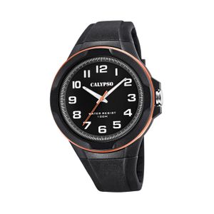 Calypso Kunststoff Herren Jugend Uhr K5781/6 Analog Armbanduhr schwarz D2UK5781/6