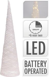 Osvetlenie PYRAMIDA 80cm s 40LED a časovačom biela