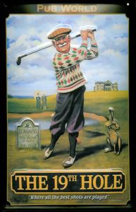 Blechschild Nostalgieschild The 19th Hole Golf