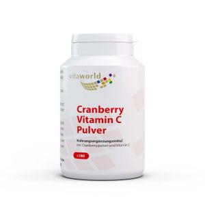 Vita World Cranberry Plus C 400 mg | 180 Kapseln | vegan | gluten- und laktosefrei