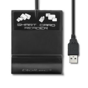 Qoltec 50636 Intelligenter Smart ID Chipkartenleser SCR-0636 | USB Typ C