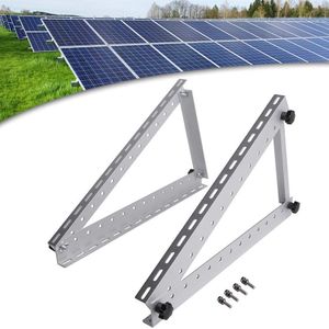 22 Zoll Solarhalterung Einstellbares Aluminium Solarmodul Halterung Solarpanel Befestigung Wand- Boden- Halterung 556mm für Wohnmobil 100W