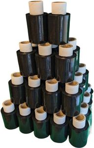 40 x Mini Stretchfolie 10 cm Rollen 23 my (schwarz)