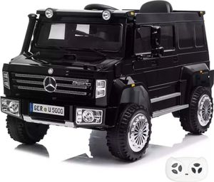Elektrofahrzeug 12V - Mercedes Unimog U5000 - 1 bis 6 Jahre - mit Fernbedienung - Schwarz Elektrofahrzeug 12V - Mercedes Unimog U5000 - 1 bis 6 Jahre - mit Fernbedienung - Schwarz