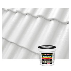 Isolbau Dachfarbe Weiss 1,5 kg Sockelfarbe Fassadenfarbe Dachbeschichtung RAL Farbe