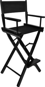 Beautylushh Schminkstuhl Universal Tragkraft bis 140 kg Wasserdichtes 600 Oxford-Gewebe - Stuhl Faltbar Schwarz Aus Holz und Eisen 25414