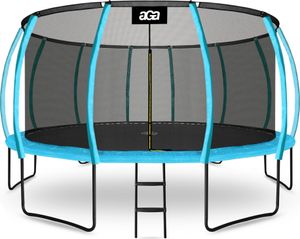 Aga SPORT EXCLUSIVE Trampolin 500 cm Hellblau + Sicherheitsnetz + Leiter