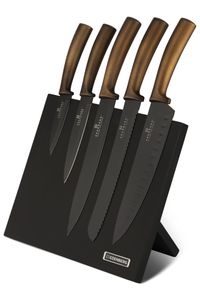 6-tlg Messerset,Stahlmesser,Megnetic-Block,Kochmesser,Geschenk,Küchenausstattung EDENBERG