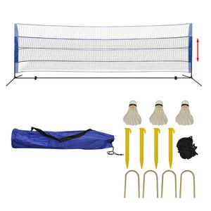 HOMMIE Badmintonnetz-Set mit Federbällen 500 x 155 cm,Langlebige und funktional 4732