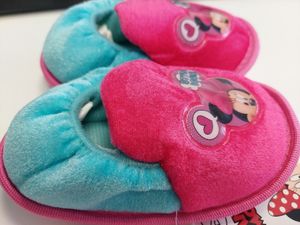 Disney Minnie Maus Mädchen Pantoffeln Hausschuhe Schuhe Slipper Gummizug antirutsch Gr.24/25