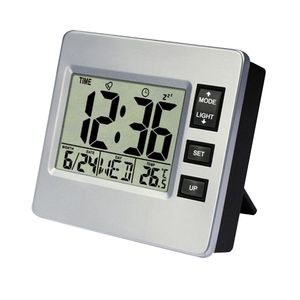 LCD Digitalwecker Wecker Uhr Snooze Alarm Tischuhr mit Datum Temperatur