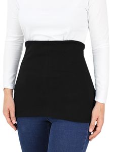 Alkato Damen Elastischer Nierenwärmer Shirtverlängerung Rückenwärmer Einfarbig, Farbe: Schwarz, Größe: XL