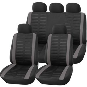 Auto-Sitzbezüge Universal Set Schonbezüge Schwarz Sitzauflagen Grau Sitzbezug
